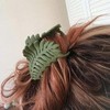 Xinjincang Green Hair Clamps Leaf shaped Many Teeth Big Claw