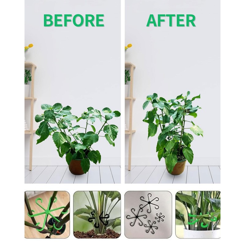 LOZTBUE 4 Piece Plant Stand, Plastic Stem Holder for Climbing