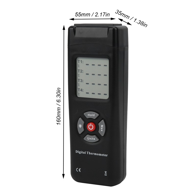 TL-TK04 4K Type Temperature Probe Thermocouple Contact Type Thermometer LCD