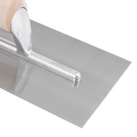 ROBERTS 1/16" x 1/32" x 1/32" U-Notch Pro Vinyl Flooring Trowel with Wood Handle