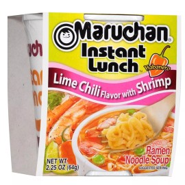 Maruchan Lime Chili Shrimp Instant Noodles 2.25 oz x 6 Cups ~12/2025