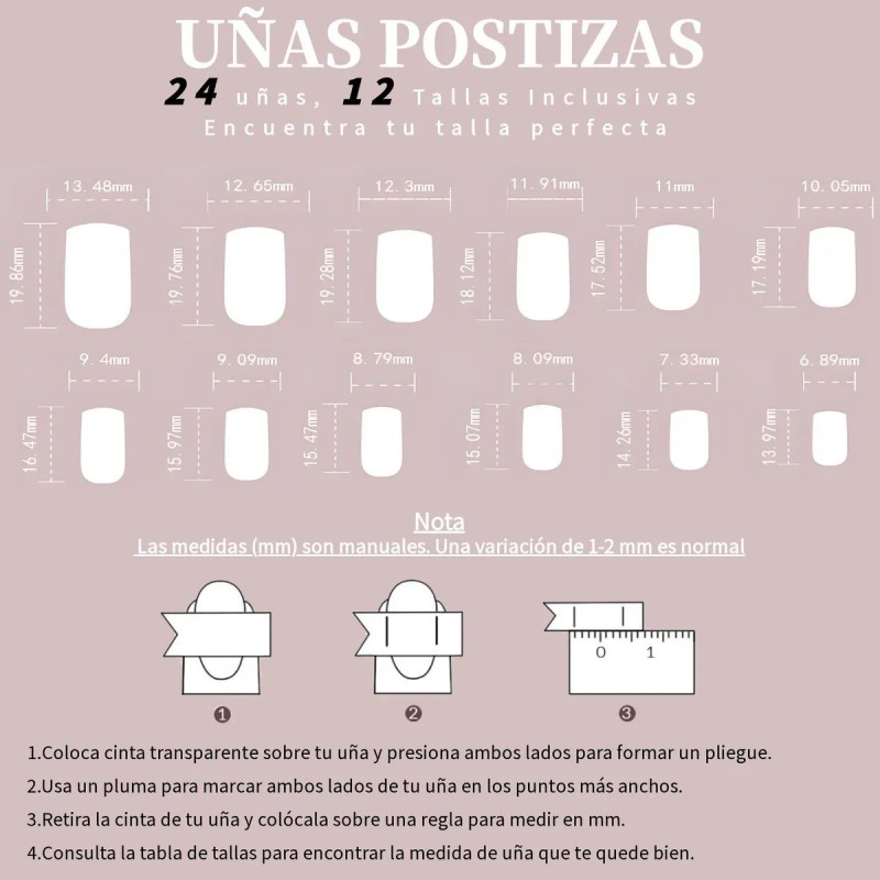 24pzs Press On Tips Uñas Postizas Soft Gel Ojo De
