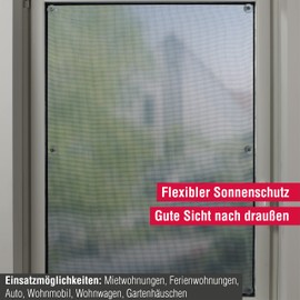 Gardinia Flexible Sun Shade, Black , 40 x 80