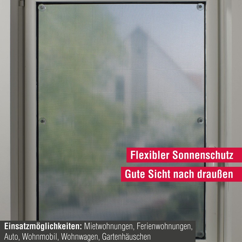 Gardinia Flexible Sun Shade, Black , 40 x 80