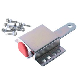 1 Pack, Heavy Duty Garage Door Locks, Color Galvanized Steel, Manual Inside Locking Latch for Garage Doors with Screws and Red Cover, Garage Door Side Lock Set (1)