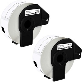 GREENCYCLE 2 Roll DK-1201 DK1201 Die-Cut Address Labels 1.14" x 3.5" (29 mm x 90 mm) Compatible for Brother QL-1050 QL-1050N QL-1060N QL-1100 QL-1110NWB, 400 Labels/Roll,with Cartridge Frame