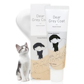 Dear Grey Coat Hand Cream - Shea Butter Hand Cream for Women & Men| Non Greasy Hand Lotion for Cat Lovers |Pet-Friendly Ingredients & Moisturizing Hand Cream for Dry Hands 1.70 Fl Oz Orange Madeleine