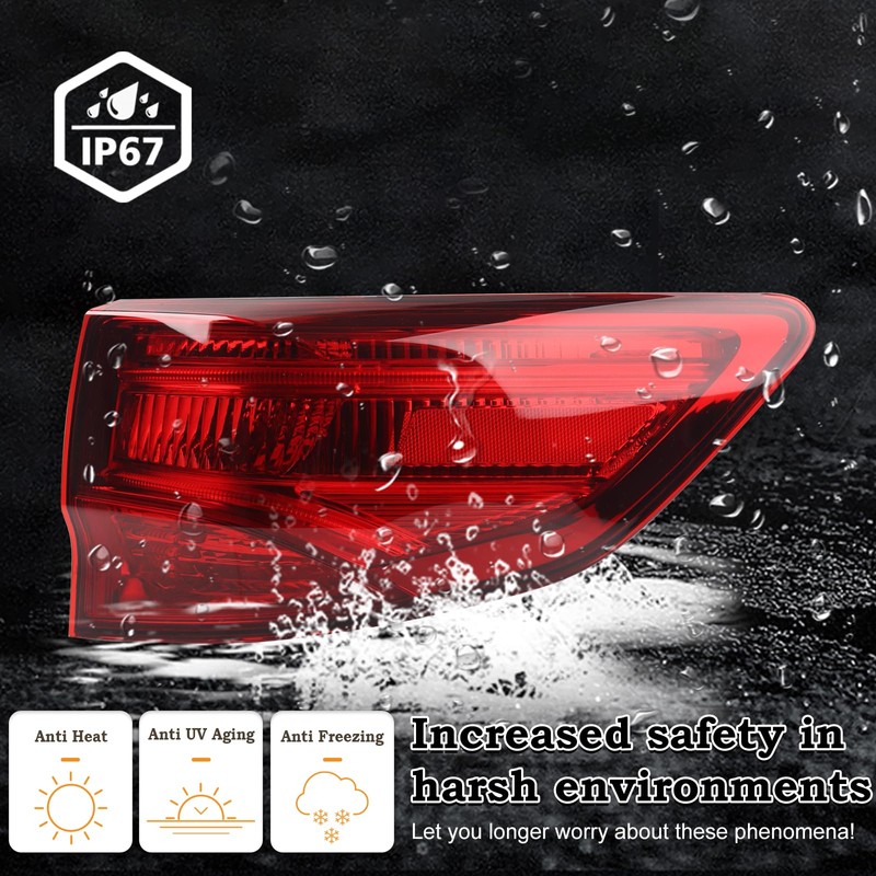 KAMDKI RH LED Tail light Assembly Fit for 2014 2015