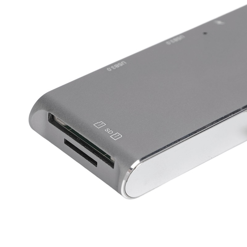 6 in 2 USB C Hub Aluminum Alloy Plug and