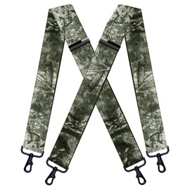 MENDENG Suspenders for Men Heavy Duty Swivel Hooks Camo X-Back Adjustable Brace