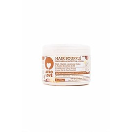 Afro Love Hair Soufflé 16 oz – Deep Moisturizing Hair Mask with Raw Honey, Shea Butter & Castor Oil – Intense Hydration & Repair for Curly, Kinky, and Coily Hair – Sulfate & Paraben-Free