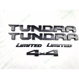 Toyota 5PCS Matte Black Door Tundra Limited Rear 4x4 EMBLEM Toyota Tundra 2022-2025