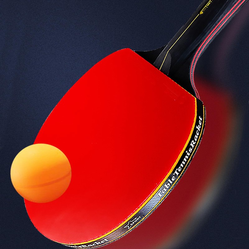 6 Star Ping Pong Paddles, 7-Ply Blade, Premium Rubber, Advanced