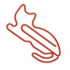 100pcs Cat Shape Paper Clips Plating Process Increased Slip Resistance