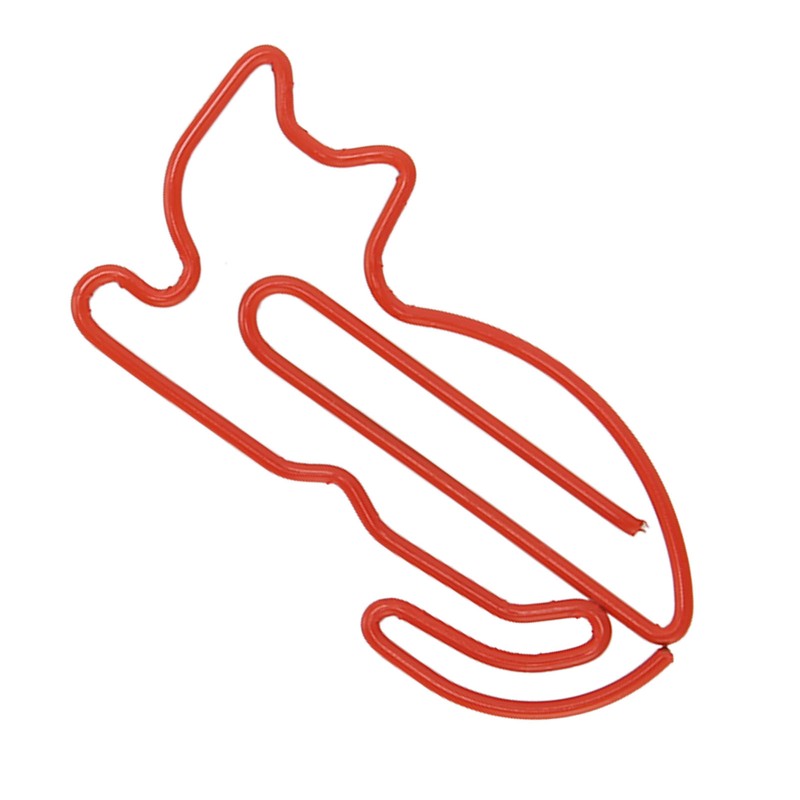 100pcs Cat Shape Paper Clips Plating Process Increased Slip Resistance