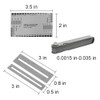 Stainless Steel Guitar String Action Ruler Set 32 Balde Feeler