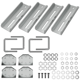 JNDO 8" Boat Trailer Bunk Brackets 4 Pcs Swivel Top Bunk Bracket for Boat Trailer Cross Member