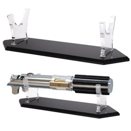 WANLIAN Lightsaber Stand Saber Stand Acrylic Desktop Lightsaber Display Stand Lightsaber Hilt Stand for Display Light Saber Decorative Sword Stand (Black bottom)