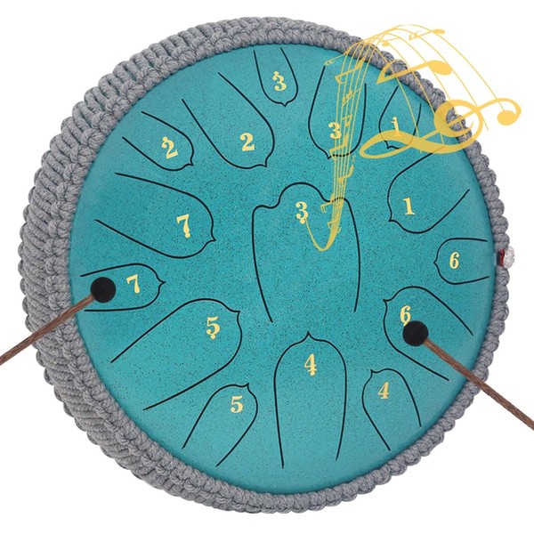 Steel Tongue Drum 12 Inches 15 Notes Musical Instruments, D