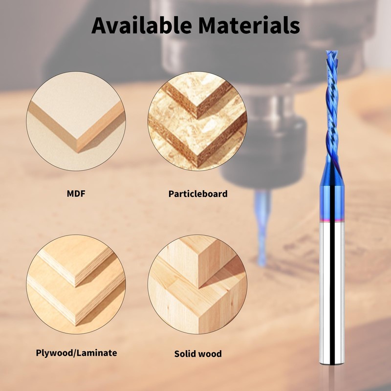 EANOSIC Extra Long 3 inch Spiral Router Bits Up Down