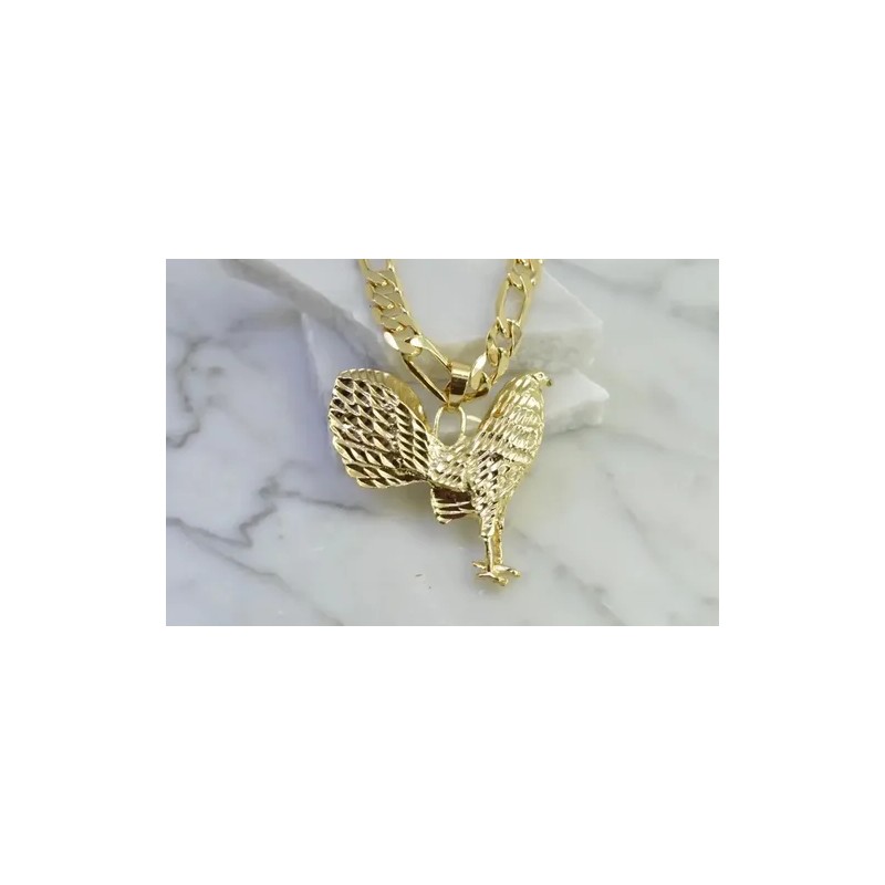 Hermoso Dije Gallo Grande. Chapa De Oro 18k. Sin Cadena