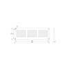 300x100mm / 12x4 inch White Metal Ventilation Grille with Flyscreen