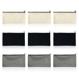 9-Piece Canvas Storage Bags, Graffitiable Storage Bags, Portable Storage Bags, Multifunctional Storage Bags