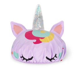 Legami - The Shower Must Go On Shower Cap, Reusable Waterproof, Elastic Edge, One Size, EVA Material, Unicorn Theme