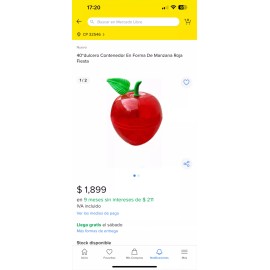 10 Dulcero Contenedor En Forma De Manzana Roja Fiesta