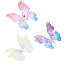 ZAMXHUG 3pcs Butterfly Hair Clips Large Hair Clips Girls Hair Accessories Butterfly Hair Clips Glitter Snap Hair Clips for Teenagers Women Hair Accessories