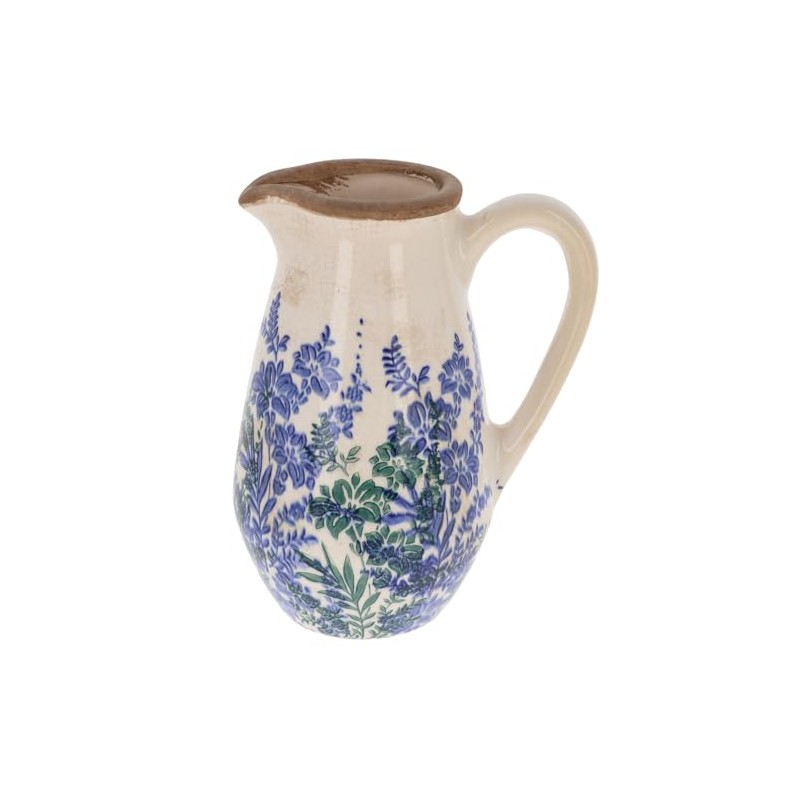 Shudehill Giftware Indigo Garden Blue Floral Crackle Effect Vase -