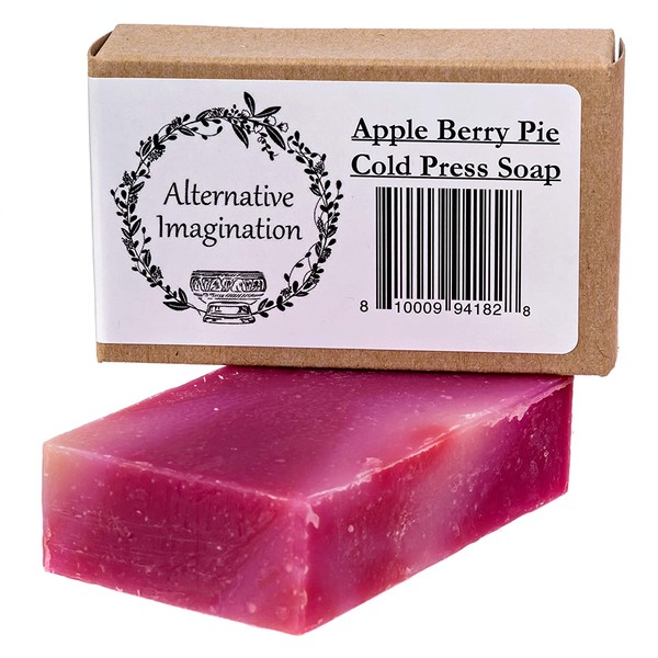 Cold Press Soap Bar - Soft Bars for Everyday Use (Apple Berry Pie, Bar)