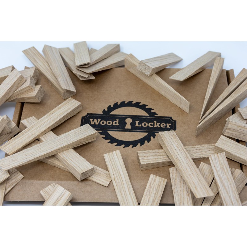 Oak Wedges - Pack of 50-16mm x 10mm x100mm -