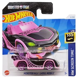 Hot Wheels - Monster High Ghoul Mobile - HW Screen Time 1/10 - HTC80 - Short Card - Pink Black - Mattel 2024-1:64