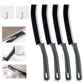 4 PCS Crevice Cleaning Brush，2024 New Hard-Bristled Hand-held Brush Groove Gap Cleaning Household Tools Multifunctional for Window Slots Bathroom Kitchen Tiles Shutter Door Track Edges Corners