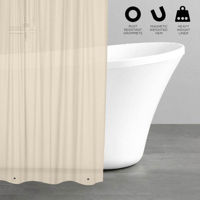 Bath Bliss PVC Heavy Weight Shower Curtain Liner | 4G