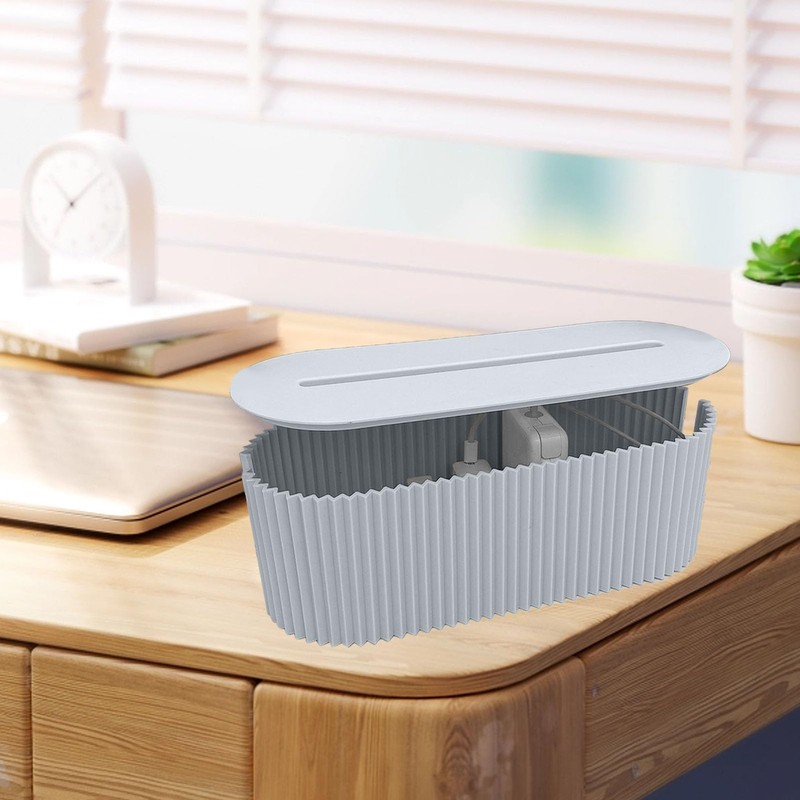 WPKD BLUEIY Cable Management Box, Cord Hider Plastic Organiser Box