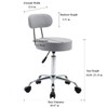 Artechworks Adjustable Rolling Swivel Massage Stool for Salon Spa Tattoo