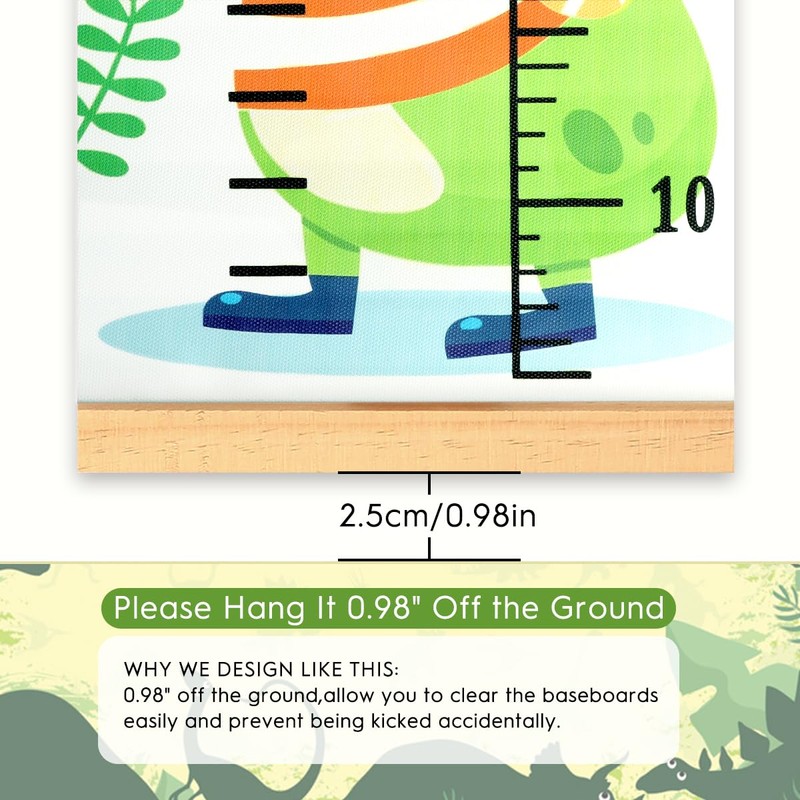 Mibote Baby Growth Height Chart Handing Ruler Wall Decor for