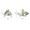 Stainless Steel Vegetable Steamer Basket, Collapsible Steamer Inserts with Anti-hot