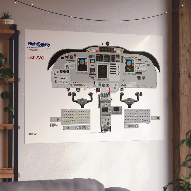 Cucure2016 Cessna Citation Bravo Cockpit Training Poster 36in x 48in
