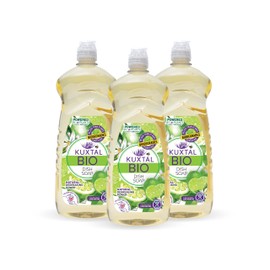 KUXTAL Dish Soap Liquid 3 Pack | Biodegradable & Eco-Friendly | Naturally Derived Ingredients | Gentle on Hands | Tough on Grease | Natural Citrus Scent | 27.7 fl oz Each