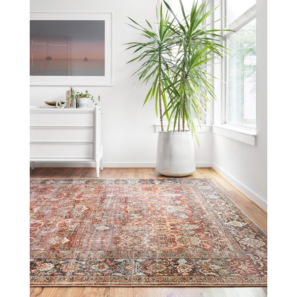 Loloi II Layla Collection Area Rugs, 5'-0" x 7'-6", SPICE/MARINE