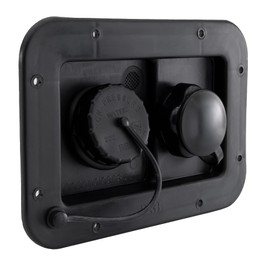 RecPro RV City Water Fill and Gravity Fill Hatch Combo | Black or White (Black) | Made in USA