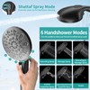 MIAOHUI High Pressure Rain Shower Head with 7 Settings Handheld