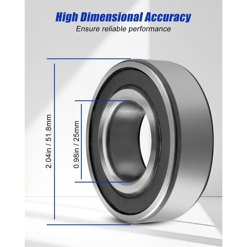 AUGREX 6 Pcs Deep Groove Ball Spindle Bearings Ball Double
