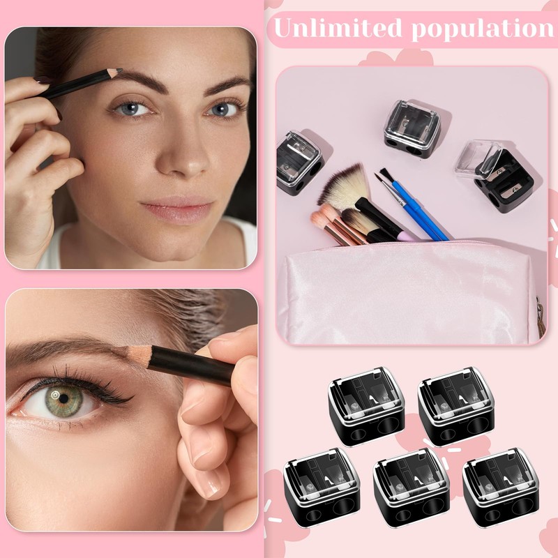 5 Pcs Cosmetic Pencil Sharpener, Eyeliner Sharpener Makeup Sharpener Small