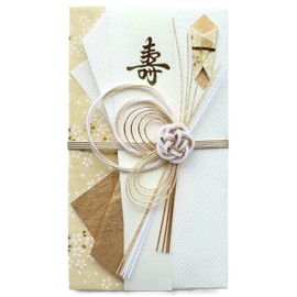 Onishi Mizuhiki AK-128 Festival Bag, For Wedding Celebrations, Weddings, Gold Seal Design, Elegant, Gold White