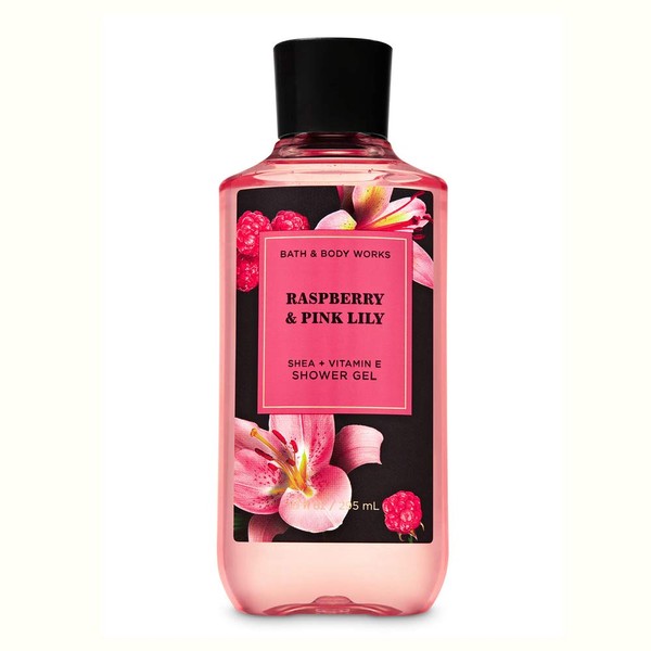 Bath and Body Works Raspberry & Pink Lily Shower Gel 2020 Edition with Shea Butter, Aloe & Vitamin E 10 fl oz / 295 mL