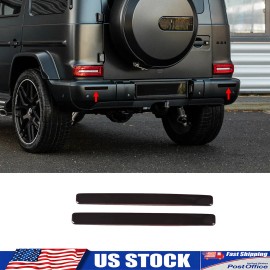 CSKT2022 Rear bumper Reflector Blackout Smoked Cover Strip Fits Mercedes G500 G63 2019-22